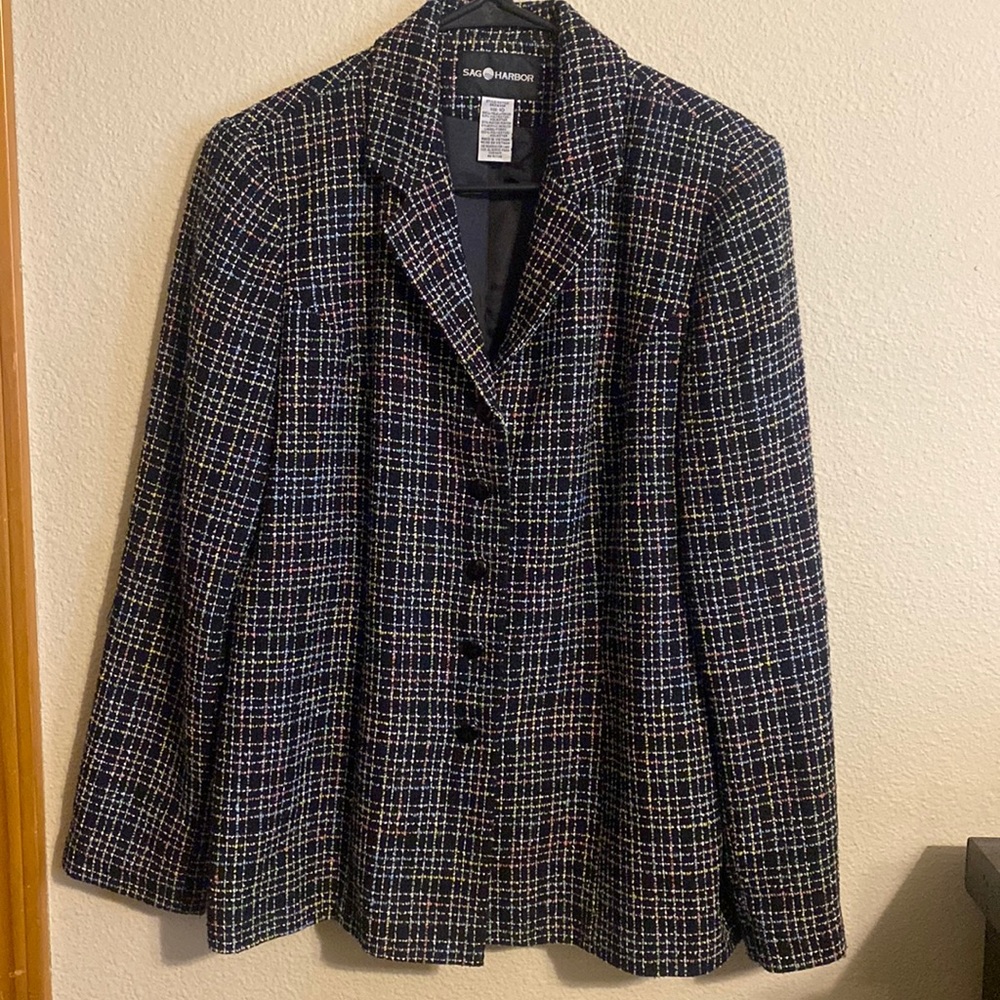 Vintage Sag Harbor suit jacket with shoulder pads size 10
